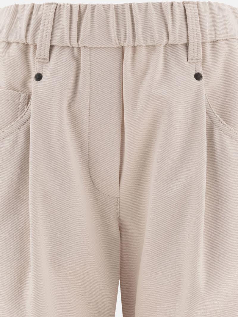 Vietti Brunello Cucinelli Pantaloni baggy "Shiny Bartack" Qualità Garantita