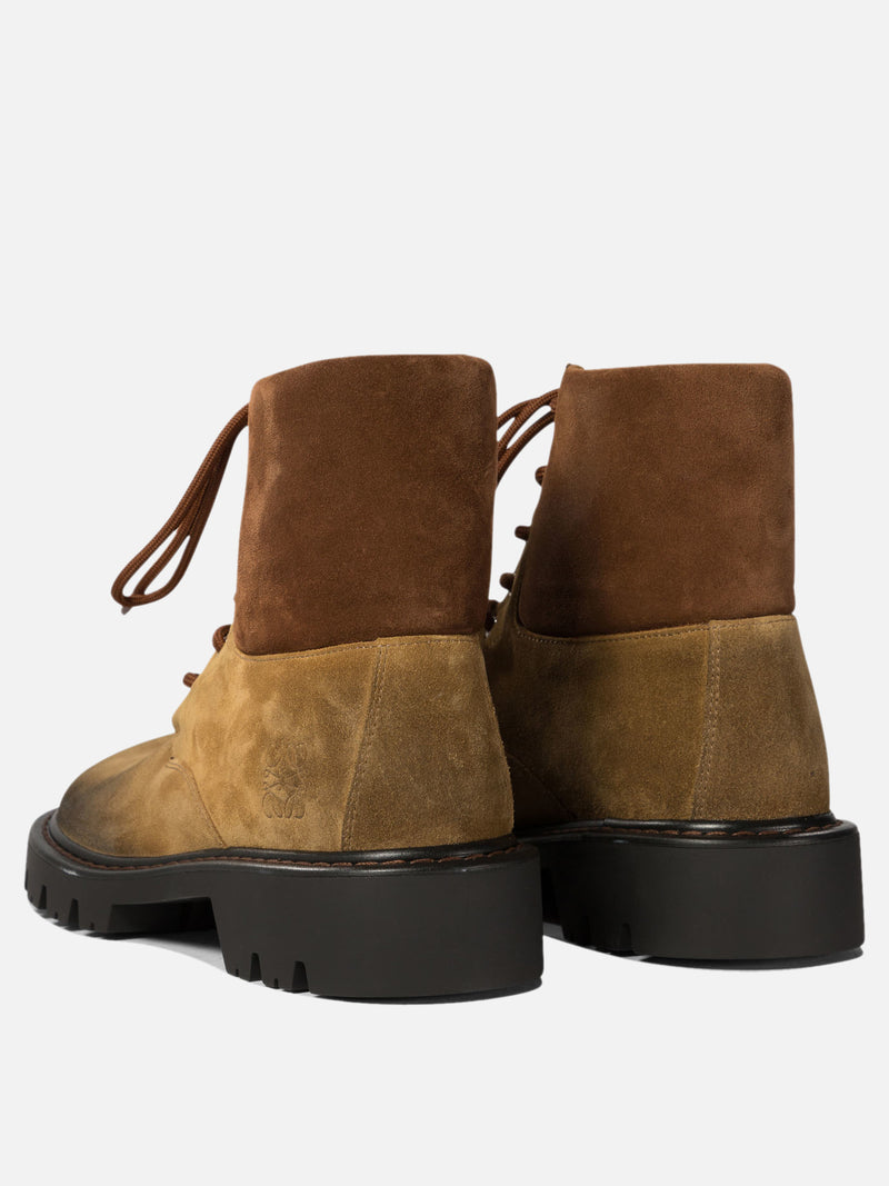 Vietti Loewe Anfibi militari "Sierra" in pelle scamosciata In Vendita